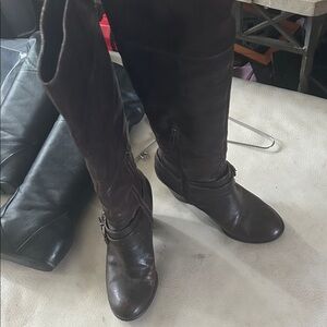 Arturo Chiang Chocolate Leather Over the Knee Boots